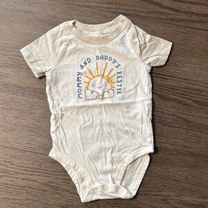 Carter's Cream Bodysuit with Sun and Text